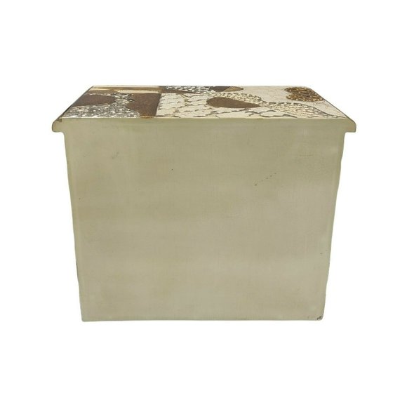 Hand Painted Art Deco Design Drawers Jewelry Box Armoire Cabinet Vintage - Picture 3 of 10